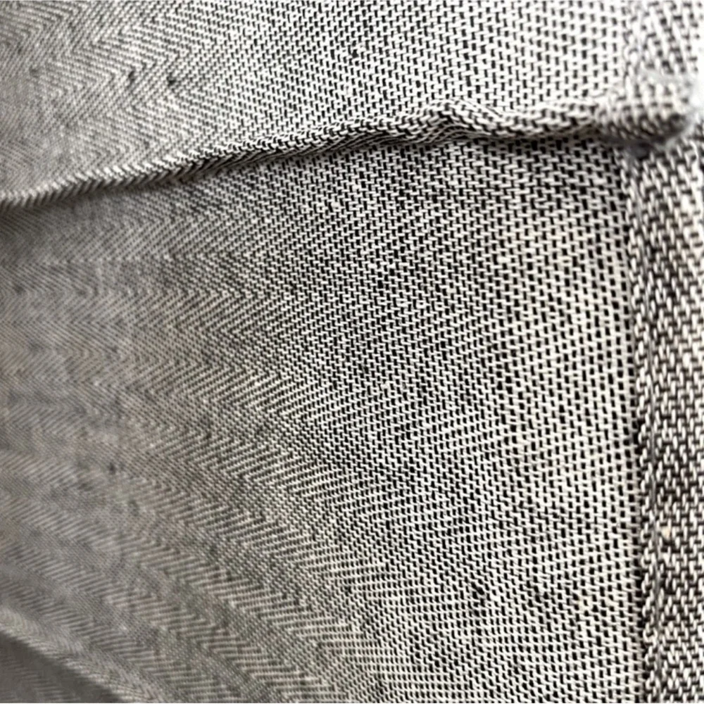 Hanging Shoe Organizer Woven Herringbone Tweed Gray